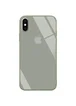 TPU+Glass чехол GLOSSY Logo series для Apple iPhone X (5.8") / XS Зеленый / Pine green