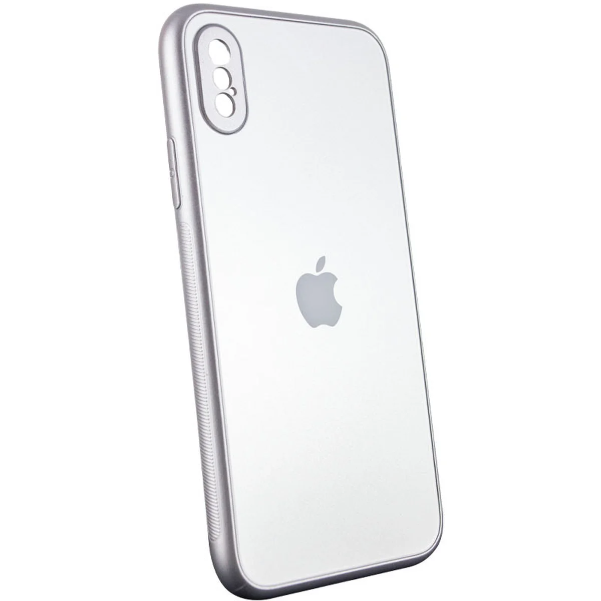 TPU+Glass чехол Matte Candy Full camera для Apple iPhone X / XS (5.8") Белый