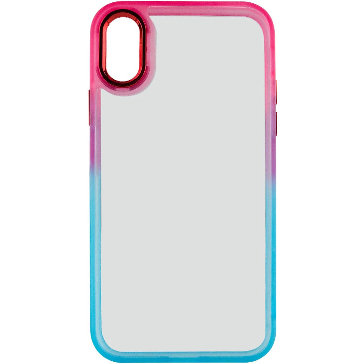 Чехол TPU+PC Fresh sip series для Apple iPhone X / XS (5.8") Бирюзовый / Розовый