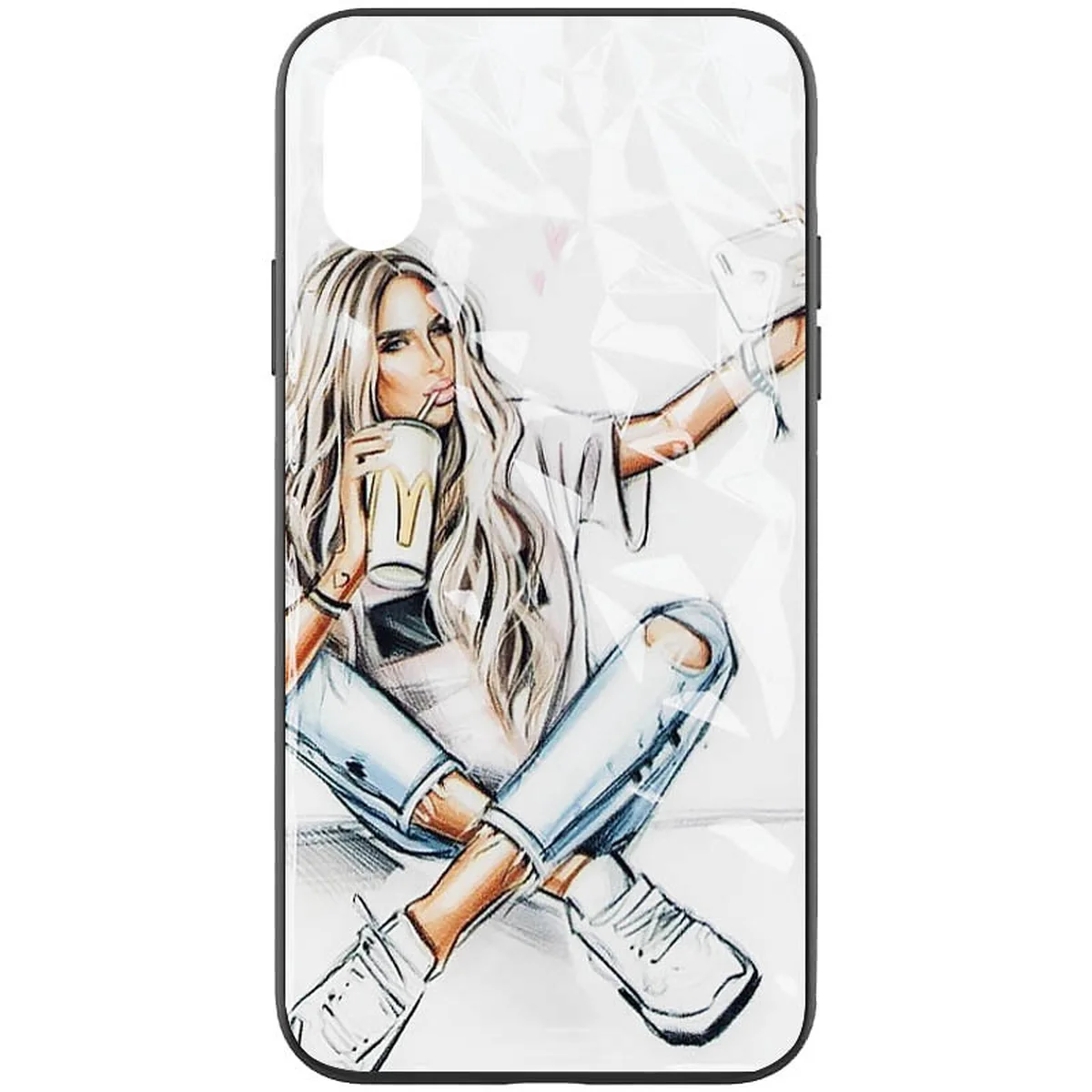 TPU + PC чохол Prisma Ladies для Apple iPhone X / XS (5.8 ") Selfie
