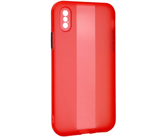 Чехол TPU Glossy Line Full Camera для Apple iPhone X / XS (5.8") Красный