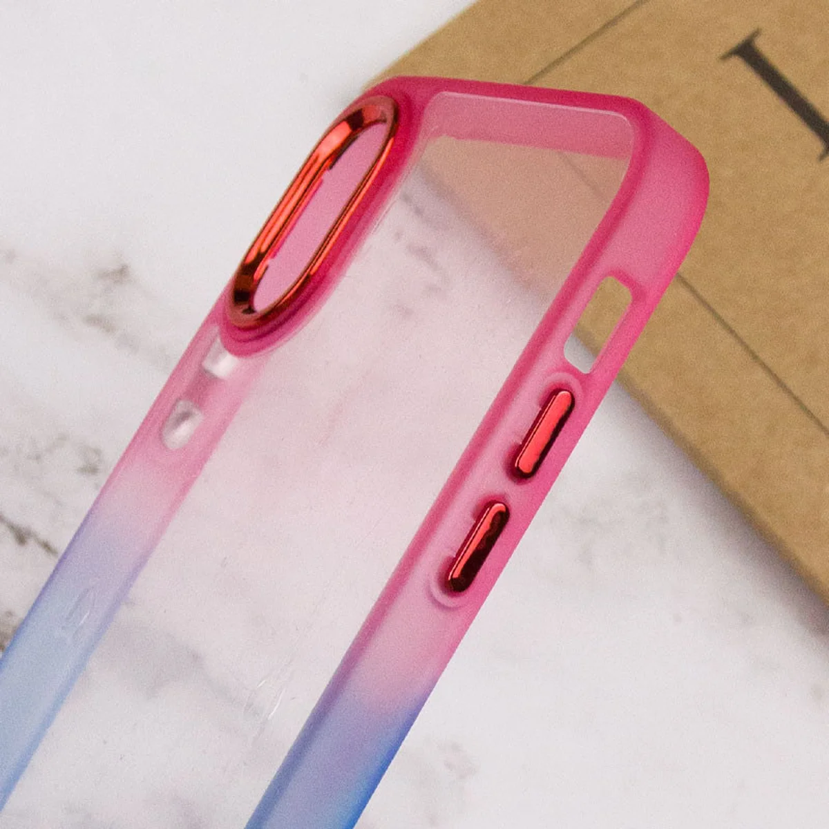 Чехол TPU+PC Fresh sip series для Apple iPhone X / XS (5.8") Синий / Розовый