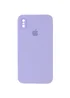 Чехол Silicone Case Square Full Camera Protective (AA) для Apple iPhone XS (5.8") Сиреневый / Dasheen