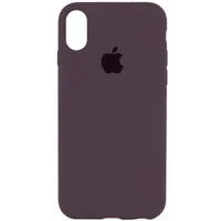 Чехол Silicone Case Full Protective (AA) для Apple iPhone X/XS Фиолетовый / Elderberry