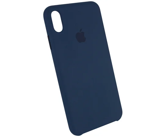 Чехол Silicone case (AAA) для Apple iPhone X/XS Синий / Cosmos Blue