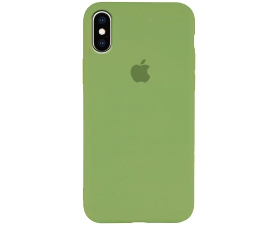 Чехол Silicone Case Slim Full Protective для Apple iPhone X / XS (5.8") Мятный / Mint