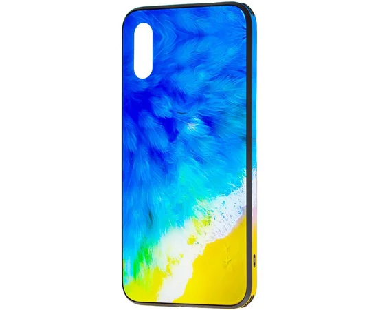 TPU+Glass чехол Cute Print для Apple iPhone X (5.8") /  XS (5.8") Пляж
