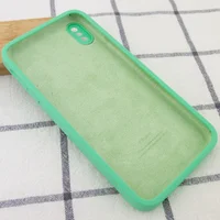 Чехол Silicone Case Square Full Camera Protective (AA) для Apple iPhone XS (5.8") Зеленый / Spearmint
