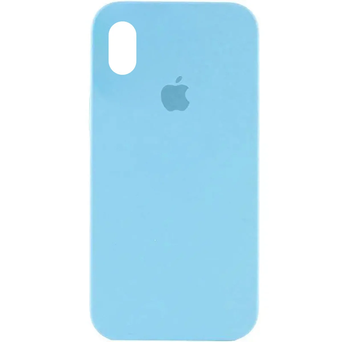 Чехол Silicone Case Full Protective (AA) для Apple iPhone X/XS Бирюзовый / Swimming pool