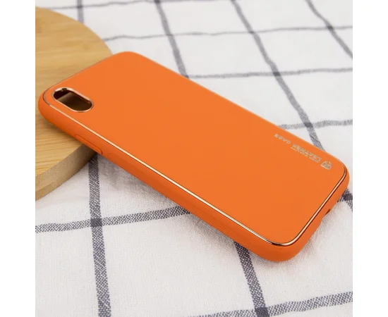 Шкіряний чохол Xshield для Apple iPhone X / XS (5.8 ") Помаранчевий / Apricot