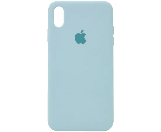 Чохол Silicone case (A) (з закритим низом) для Apple iPhone X / XS Бірюзовий / Turquoise
