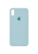 Чохол Silicone case (A) (з закритим низом) для Apple iPhone X / XS Бірюзовий / Turquoise
