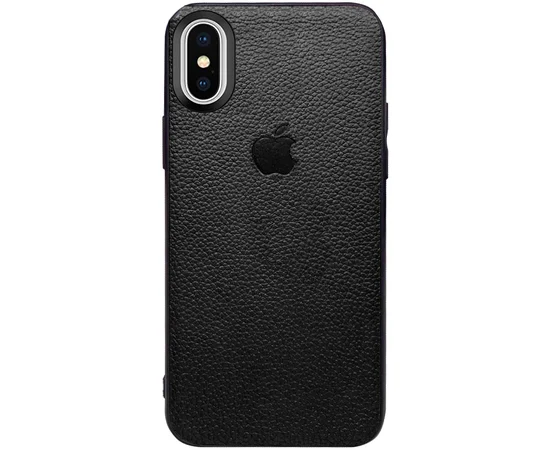 Кожаная накладка Epic Vivi Logo series для Apple iPhone X / XS Черный