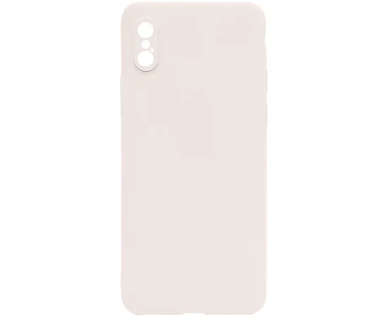 Силиконовый чехол Candy Full Camera для Apple iPhone X / XS (5.8") Бежевый / Antigue White