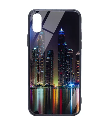 TPU+Glass чехол Night series для Apple iPhone X/XS Манхэттен