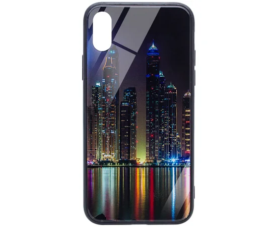 TPU+Glass чехол Night series для Apple iPhone X/XS Манхэттен