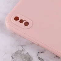 Силиконовый чехол Candy Full Camera для Apple iPhone X / XS (5.8") Розовый / Pink Sand