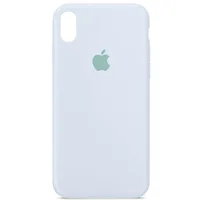 Чехол Silicone Case Full Protective (AA) для Apple iPhone X/XS Голубой / Cloud Blue