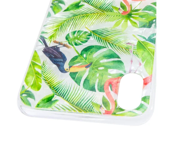 Накладка Glue Case Фламинго для Apple iPhone X/XS Зеленый