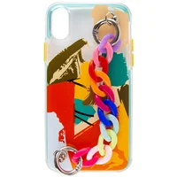 TPU+PC чехол Colorspot с ремешком-цепью для Apple iPhone X / XS (5.8") Tropic