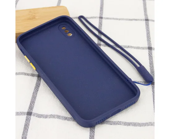 Чехол TPU Square Full Camera для Apple iPhone X / XS (5.8") Синий