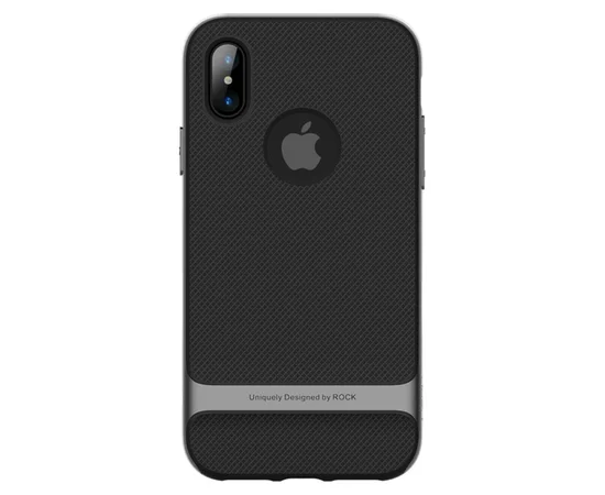 TPU+PC чехол Rock Royce Series для Apple iPhone X (5.8") Черный / Серый