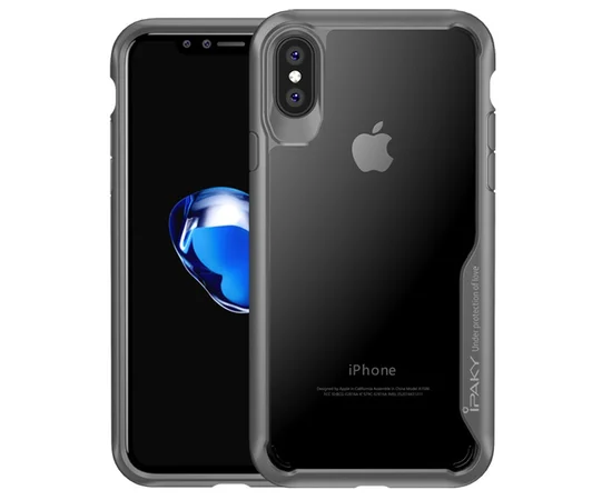 TPU+PC чехол iPaky Luckcool Series для Apple iPhone X/XS Серый