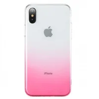 TPU + PC Ombre для Apple iPhone X / XS (5.8 ") Рожевий