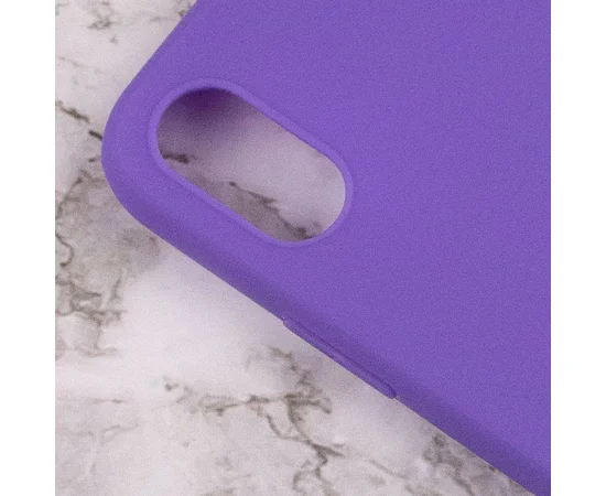 Силиконовый чехол Candy для Apple iPhone X / XS (5.8") Сиреневый