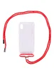 Чехол TPU Crossbody Transparent для Apple iPhone X / XS (5.8") Красный