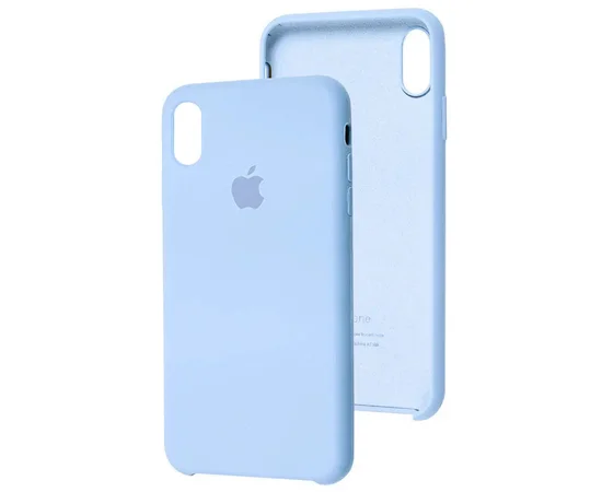 Чехол Silicone Case (AA) для Apple iPhone X/XS Голубой / Baby Blue