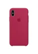 Чехол Silicone case (A) для Apple iPhone X/XS Темный Розовый / Red Raspberry