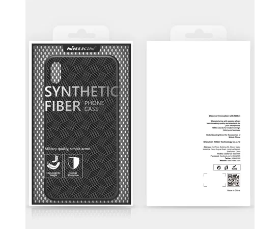 Чехол Nillkin Tempered Plaid Case для Apple iPhone X (5.8") Черный