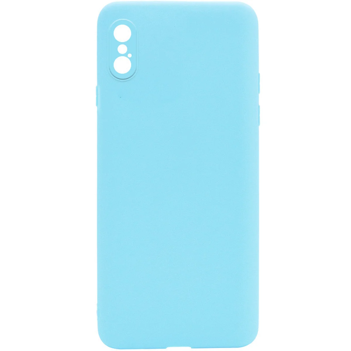 Силиконовый чехол Candy Full Camera для Apple iPhone X / XS (5.8") Бирюзовый / Turquoise
