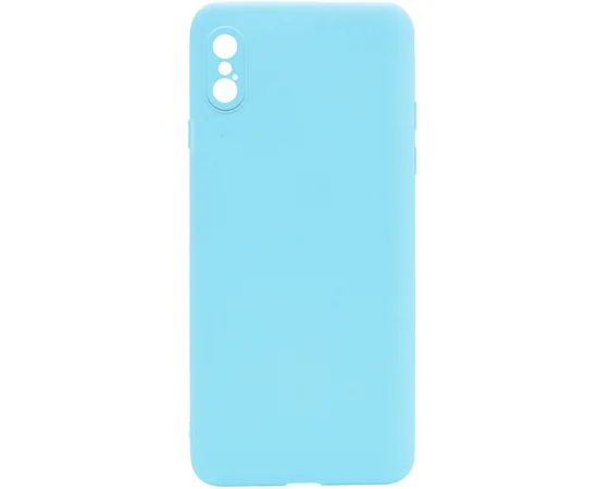 Силиконовый чехол Candy Full Camera для Apple iPhone X / XS (5.8") Бирюзовый / Turquoise