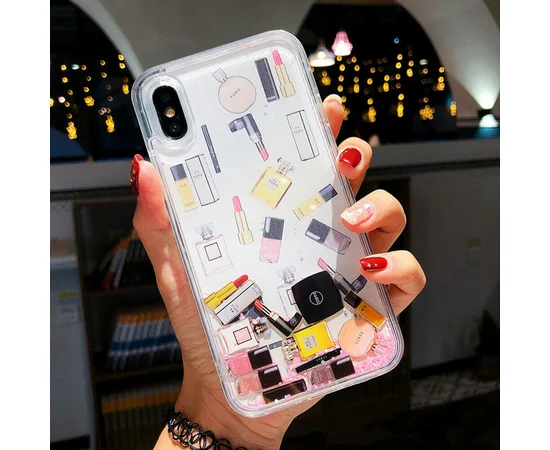 TPU+PC чехол Liquid (glitter) для Apple iPhone X/XS (35) Косметика