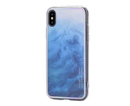 Силиконовый чехол Devia "Landscape" для Apple iPhone X (5.8") Синий / Белый