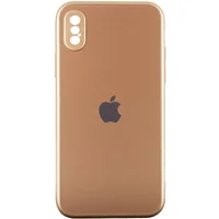 TPU+Glass чехол Matte Candy Full camera для Apple iPhone X / XS (5.8") Золотой