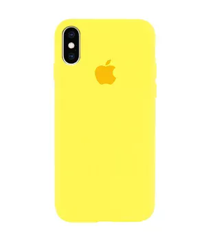 Чехол Silicone Case Full Protective (AA) для Apple iPhone X/XS Желтый / Yellow