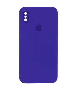 Чехол Silicone Case Square Full Camera Protective (AA) для Apple iPhone XS (5.8") Фиолетовый / Ultra Violet