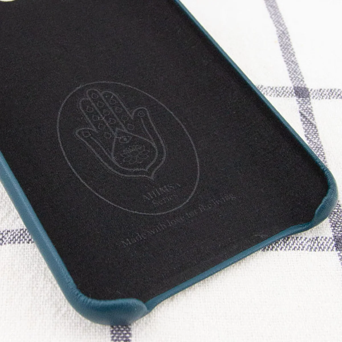 Кожаный чехол AHIMSA PU Leather Case Logo (A) для Apple iPhone X / XS (5.8") Зеленый