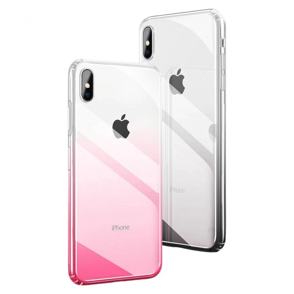 TPU+PC Ombre для Apple iPhone X / XS (5.8") Розовый