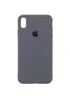 Чехол Silicone case (A) (с закрытым низом) для Apple iPhone X/XS Серый / Dark Grey