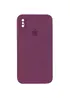 Чехол Silicone Case Square Full Camera Protective (AA) для Apple iPhone XS (5.8") Бордовый / Maroon