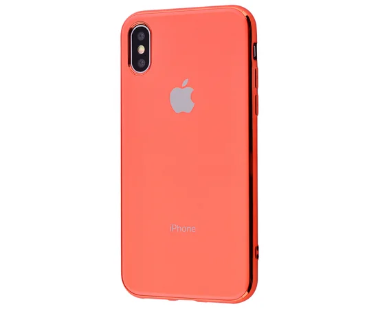 TPU чехол GLOSSY LOGO для Apple iPhone X / XS (5.8") Коралловый