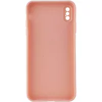 Силиконовый чехол Candy Full Camera для Apple iPhone X / XS (5.8") Розовый / Pink Sand
