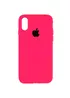 Чохол Silicone case (A) (з закритим низом) для Apple iPhone X / XS Рожевий / Barbie pink
