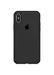 Чехол Silicone case (A) (с закрытым низом) для Apple iPhone X/XS Черный / Black