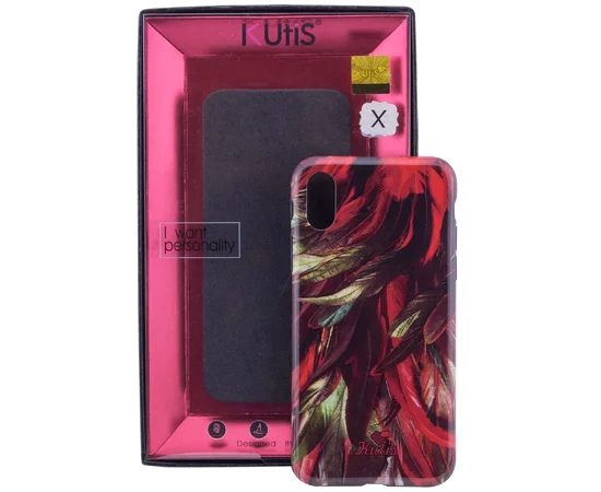 TPU чехол Kutis Print "I want personality" для Apple iPhone X/XS Красный / Зеленый / Фиолетовый