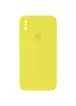 Чохол Silicone Case Square Full Camera Protective (AA) для Apple iPhone XS (5.8 ") Жовтий / Bright Yellow